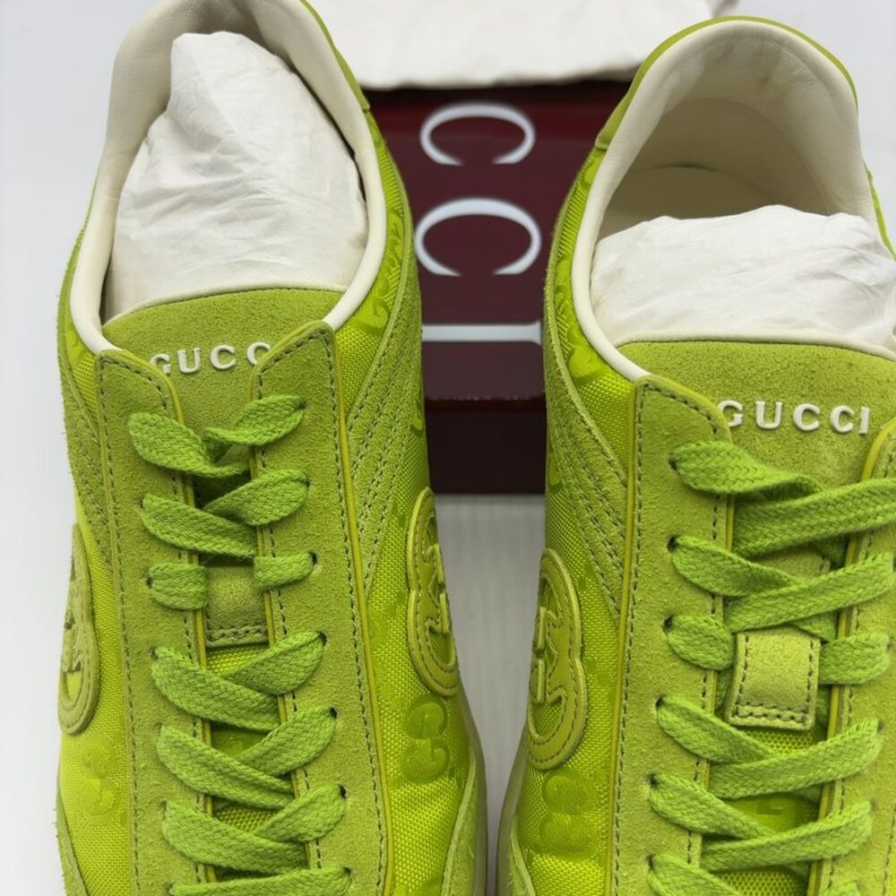Gucci Neon Green Low-Top Sneakers - Picture 2 of 7